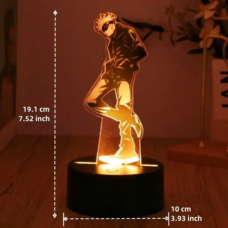 Anime Figures 3D Lamp Led Night Lights Jujutsu Kaisen Acrylic RGB Smart Touch 7Colors Gadget Light For Bedroom Decoration Gifts