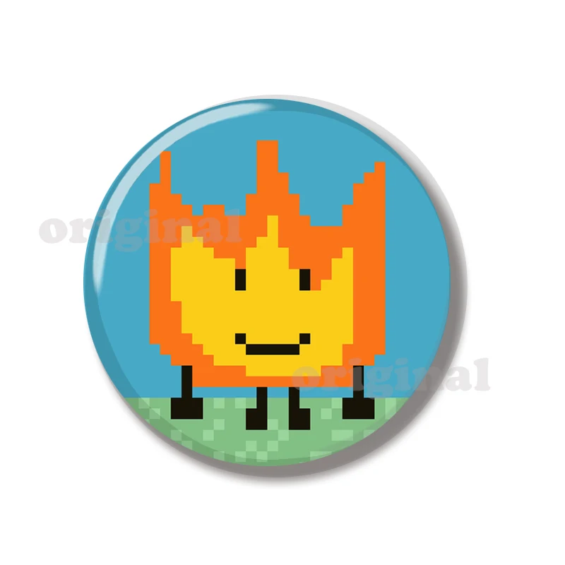 44MM BFDI Firey Battle For Dream Island Pin Soft Button Pin Jewelry Creative Badge Cartoon Brooch Lapel Pin Bag Hat Decoration
