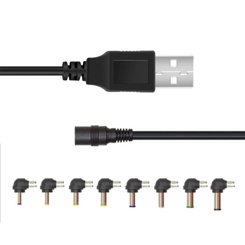 USB Boosts USB to DC5521 5V Charging Cable 5V 5.5x2.1mm 8 Connecters Power Converters Line