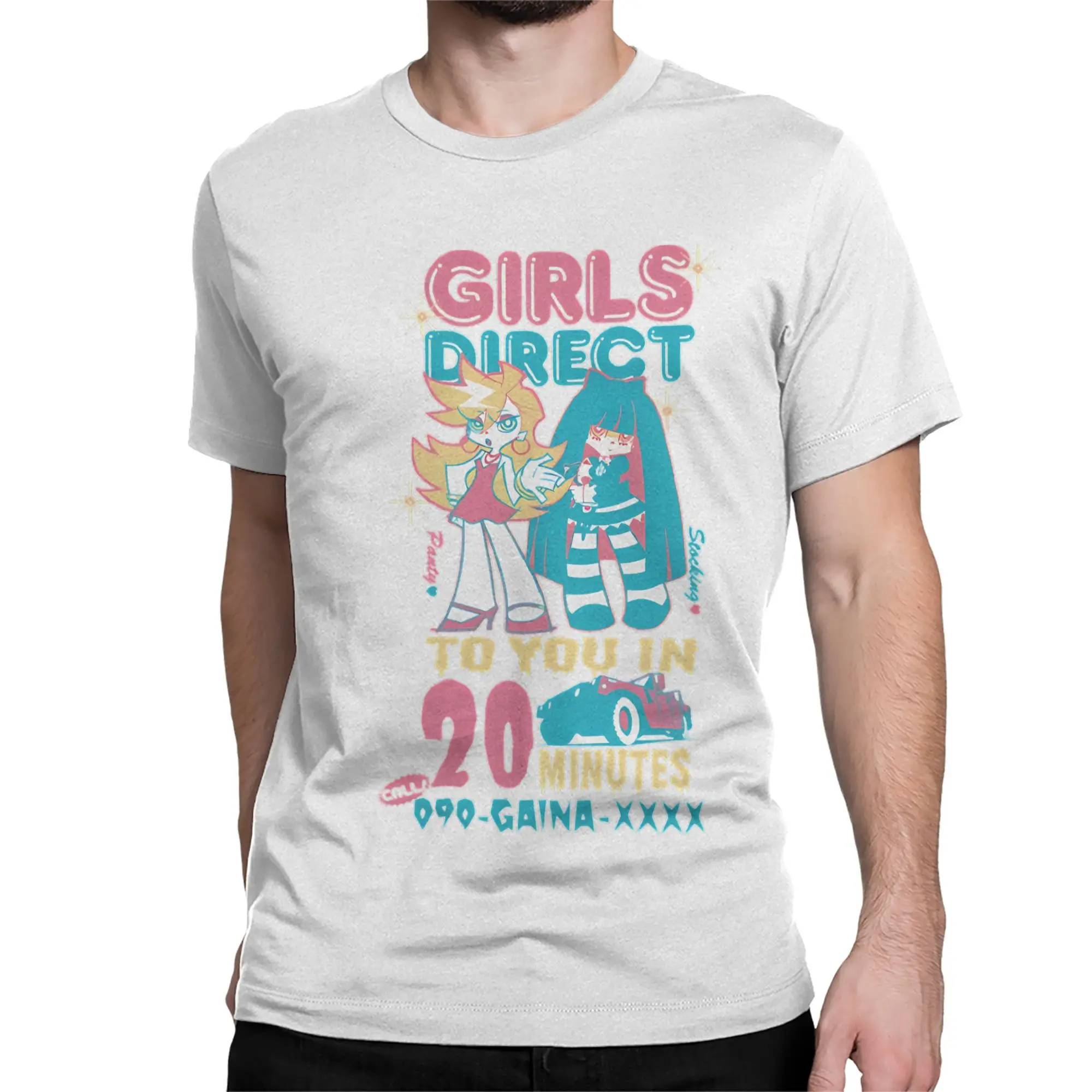 Panty Stocking with Garterbelt T-Shirt Men Women Kawaii Girls Cartoon Funny Cotton Tee Shirt Round Collar T Shirts New Clothing