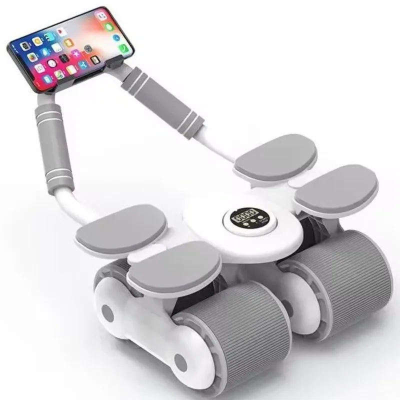 Multifunctional Auto Rebound Abdominal Wheel Ab Roller Trainer Weight Loss Body Building Home Fitness Equipment