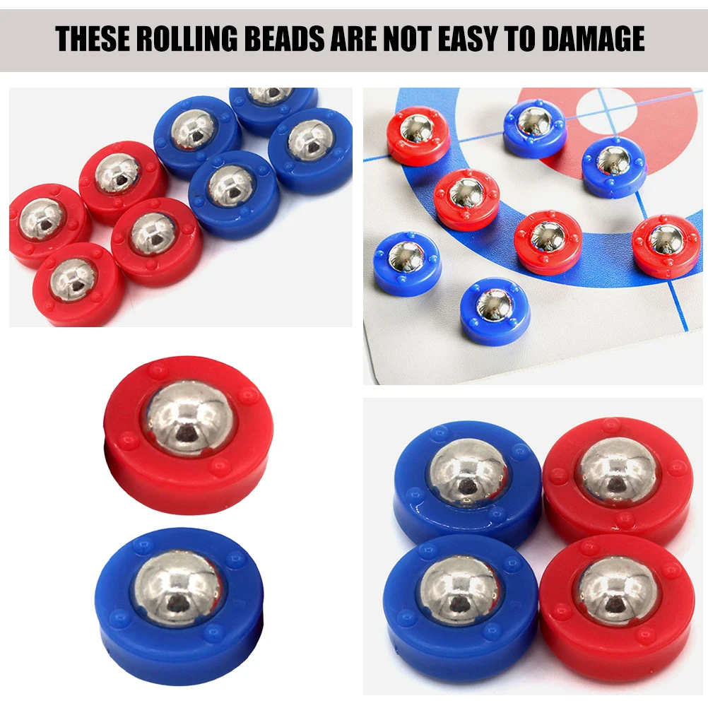 8 قطعة Shuffleboard المتداول الخرز استبدال مجموعة الصلب البلاستيك الجدول لعبة كرات الصولجان داخلي انزلاق السلس الإنزلاق مضحك المتداول الخرز