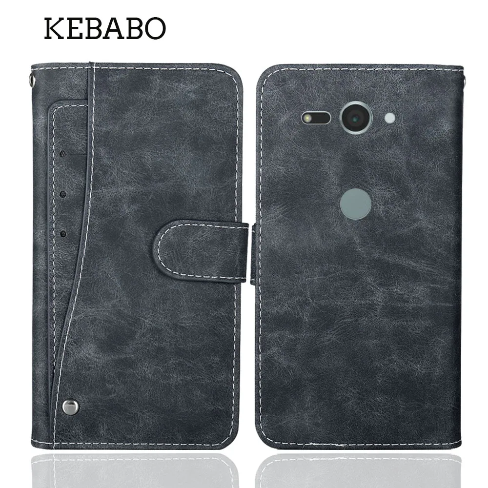 Leather Wallet For Sony Xperia XZ2 Compact Case 5