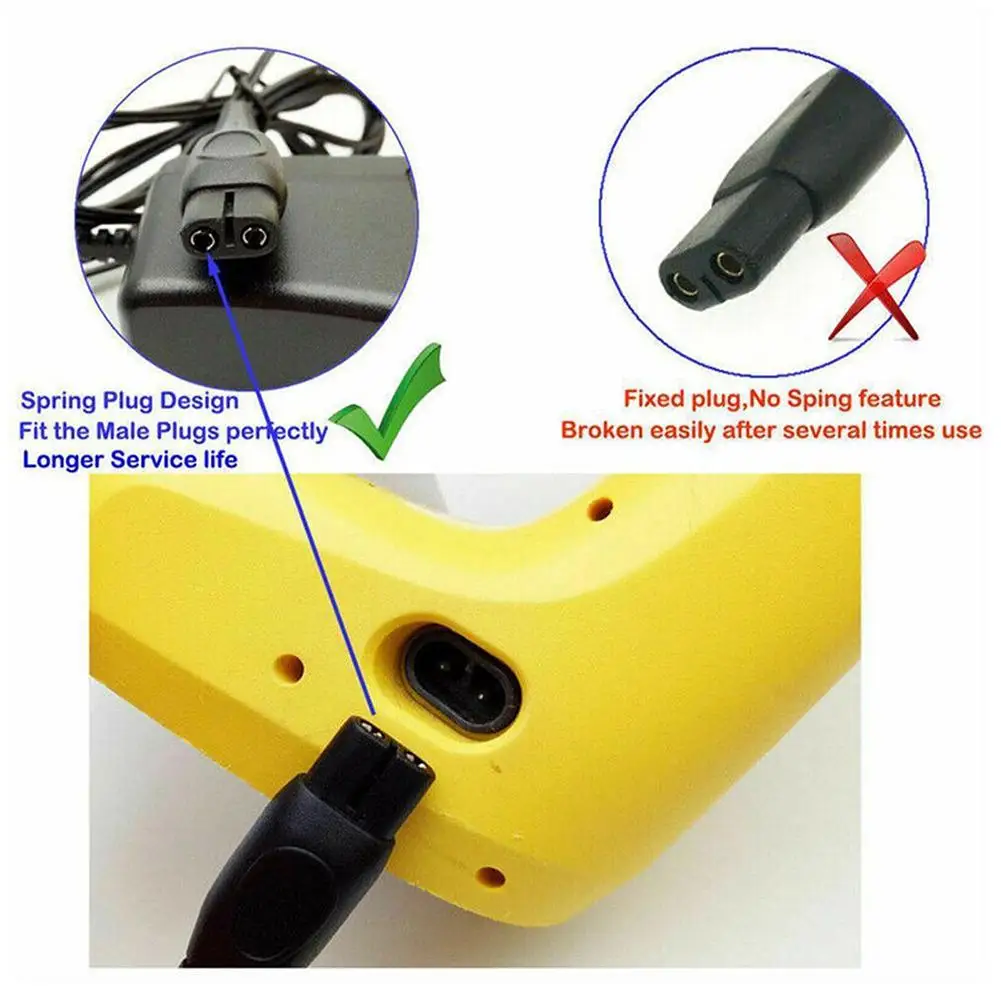 Cabo USB DC 5.5V 0.6A (1/2 Peças) para Carregador de Aspirador de Vidros Karcher WV1, WV1 Plus, WV2, WV5, WV50, WV55, WV75