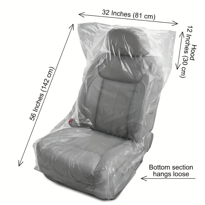 1/3/5/10pcs Disposable Car Seat Covers, Universal Plastic Seat Covers, Transparent Plastic Seat Covers for Cars