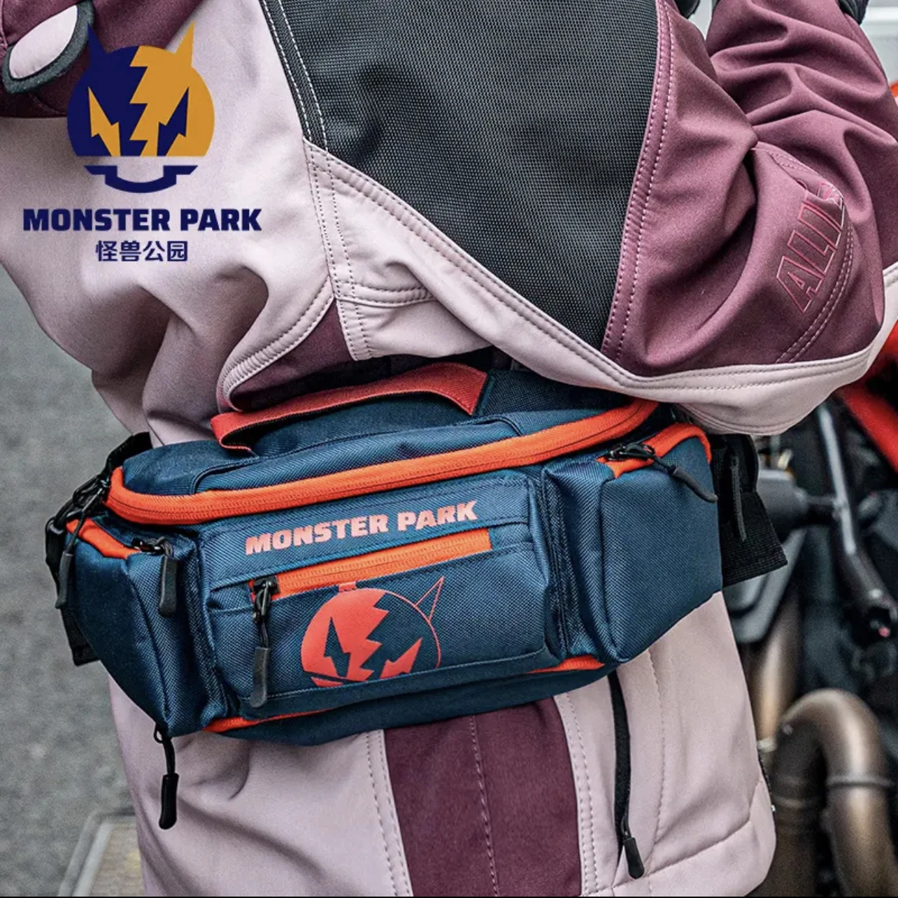 

MONSTER PARK Motorcycle Messenger Bag Men Leisure Wallet Bicyc Riding Hip Bum Bag Multifunctional Camouflage Tactical Fanny Bags