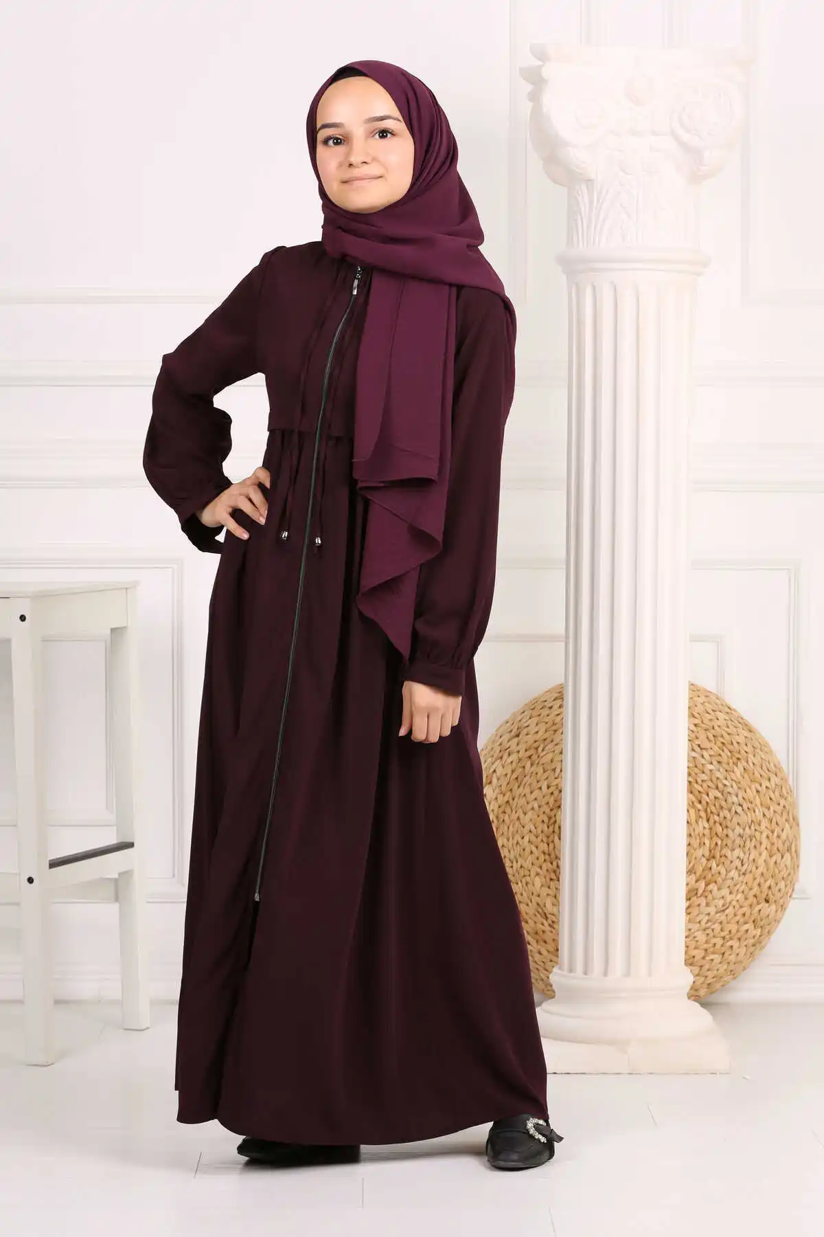 

Articulated Robalı Young Ferace Mürdüm Winter Autumn 2021 Muslim Women Hijab headscarf islamic Turkey