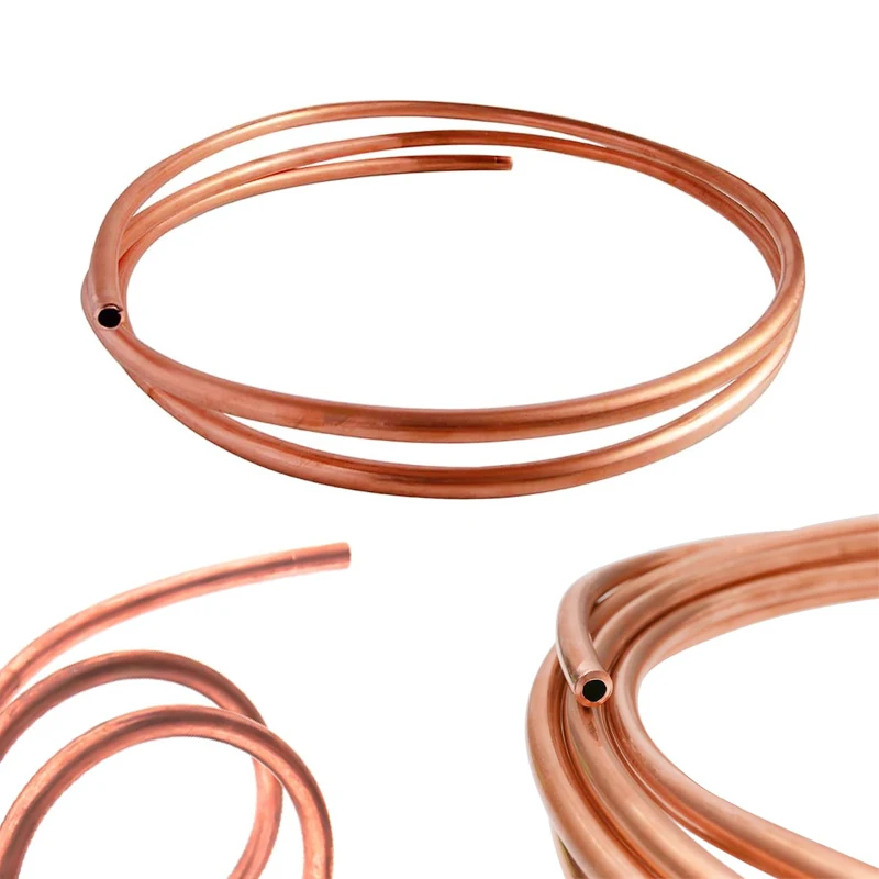 1M 99.9% copper coil soft copper tube copper coil OD 2~8mm ID 1~6mm long air conditioning pipe red copper air DIY handicrafts