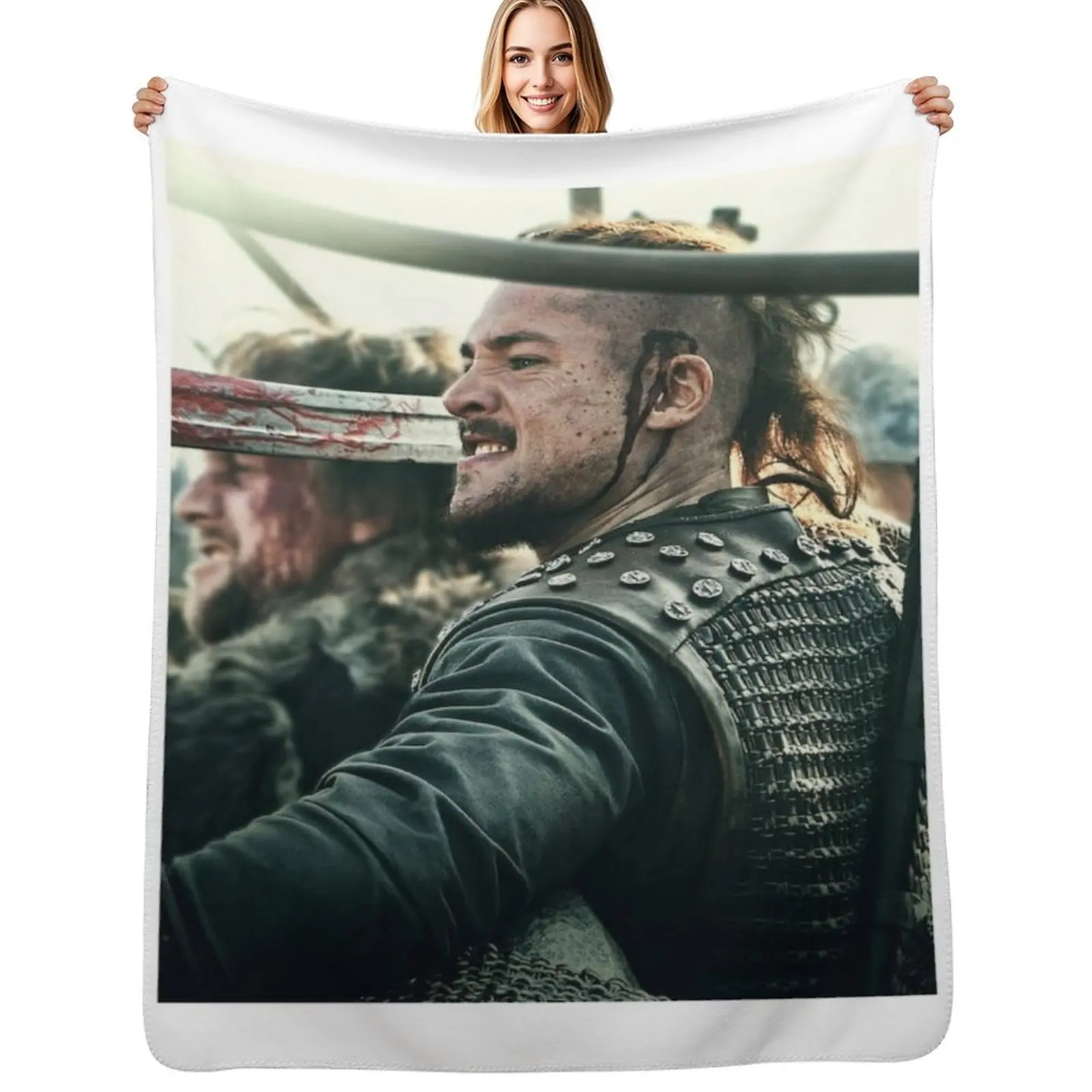 Selimut Sofa Uhtred dari The Last Kingdom, Selimut Tebal untuk Tidur, Selimut Mewah Custom