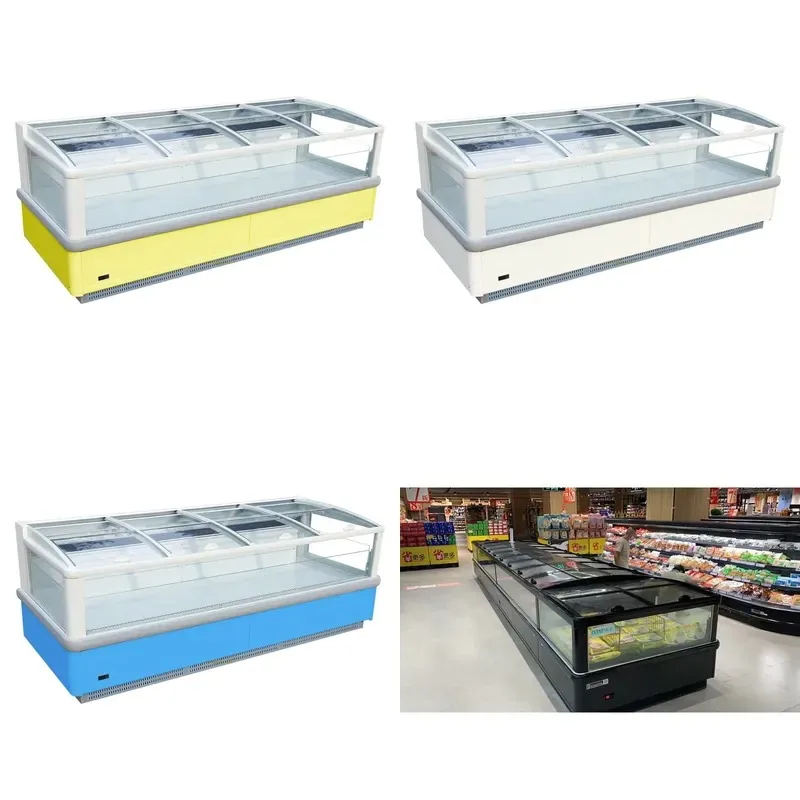 High Quality Large Capacity Fresh Meat Display Cabinet Low Power Supermarket Refrigerator