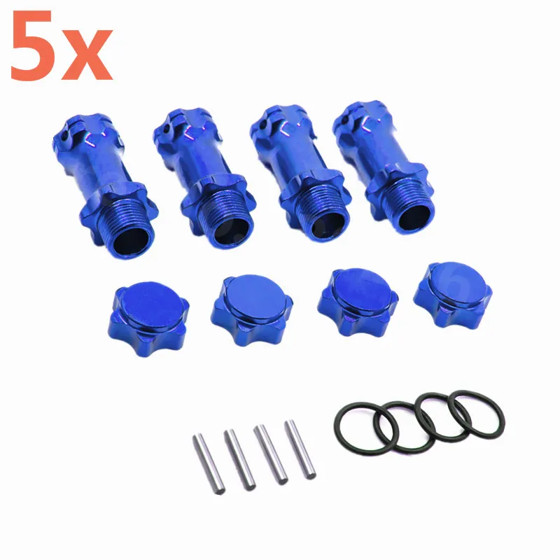 5Sets 17mm Wheel Hex 30mm Longer Enhanced Mount Adapter Cover Drive Hubs HSP 89108 For RC 1/8 Model Car Parts