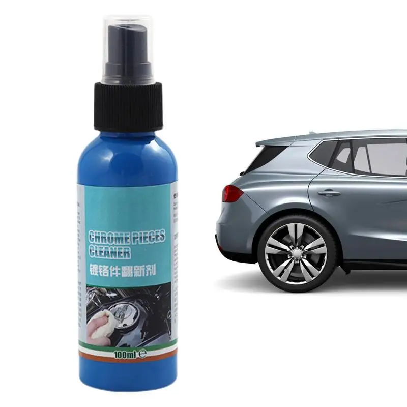 

Chrome Cleaning Agent 100ml Car Logo Rust Removal Spray Chrome Restorer Refurbishment Cleaning Agent For Car Chrome Parts