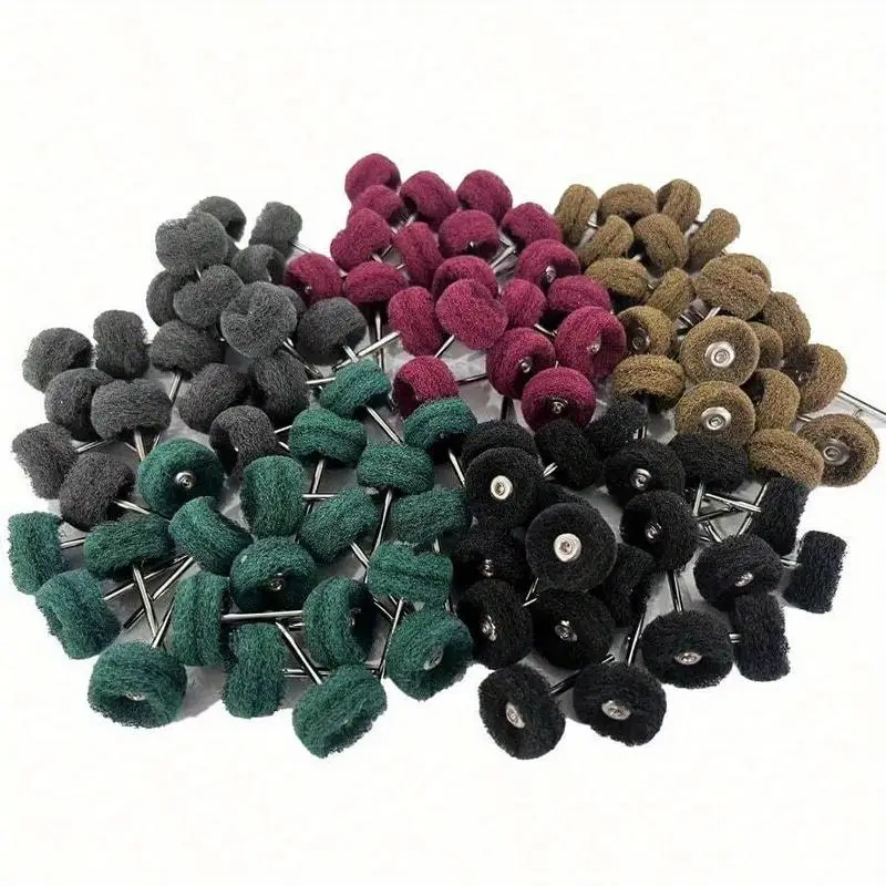 Buffing Wheel 100 Pack Abrasive Polishing Deburring Wheels for Metal Rust Removal Paint Cleaning Detail Work
