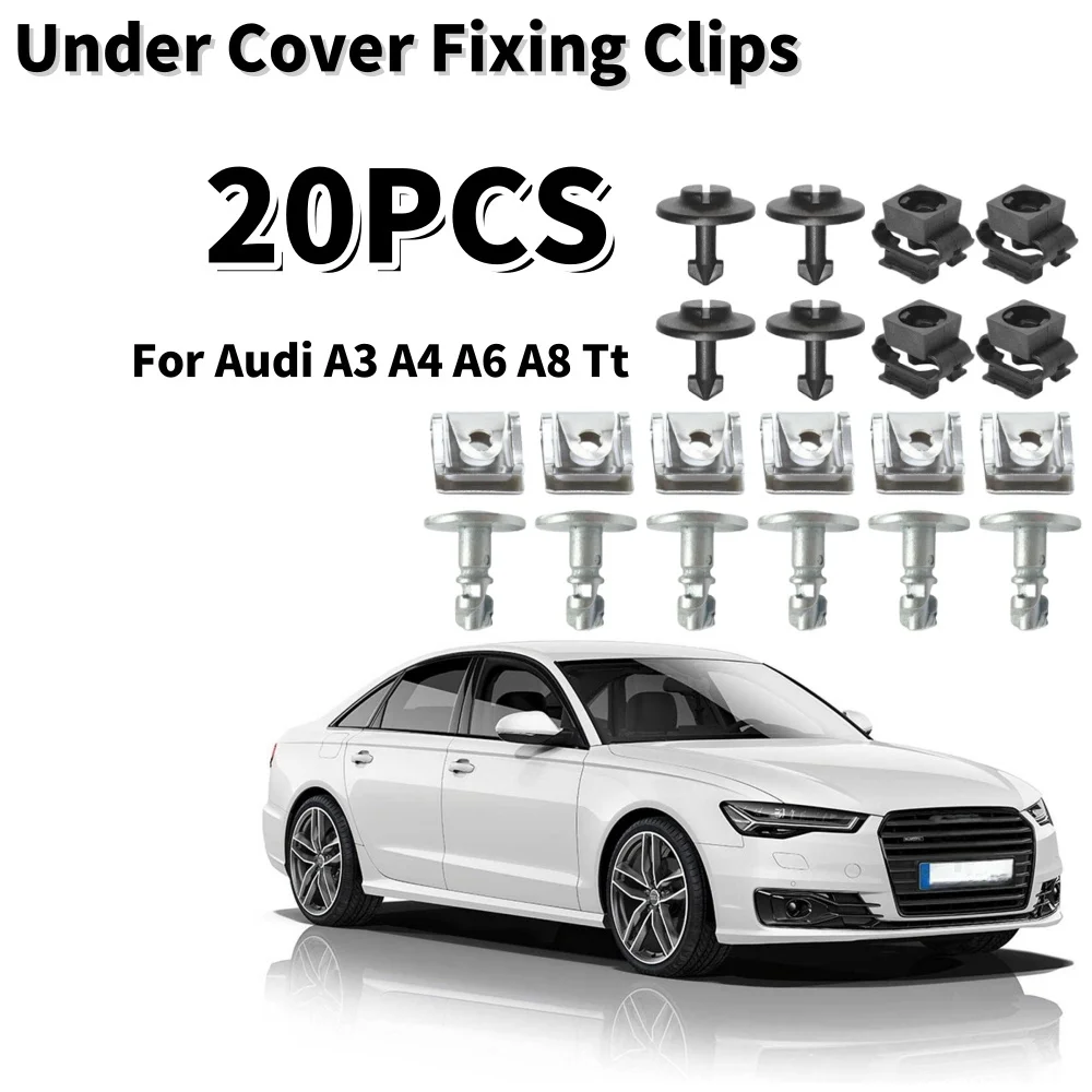 

20Pcs Car Fastener Clip Undertray Fastener Under Engine Guard Screw Clip Under Cover Fixing Clips Screw For Audi A3 A4 A6 A8 Tt