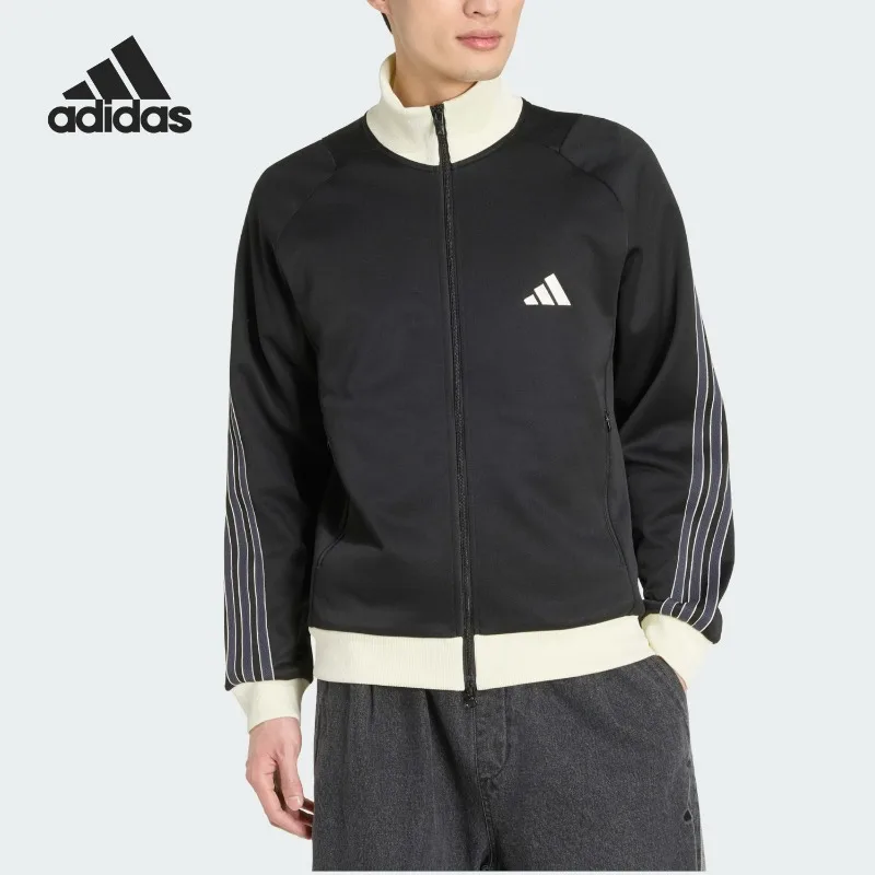 Adidas Men's Turtleneck Warm Zipper Long Sleeve Jacket KV5898
