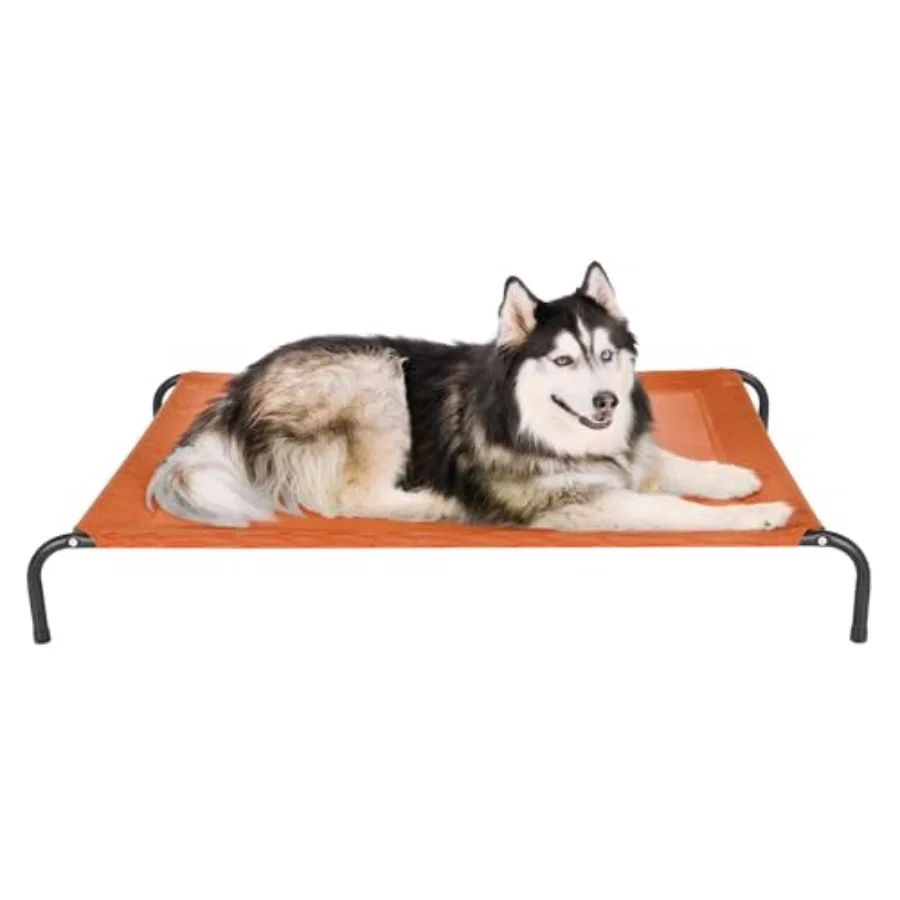 

Elevated Pet Cots - Cooling and Breathable Nylon Mesh Hammock for Dogs/Easy-to-Assemble/Durable and Reinforced/Perfect for Rest