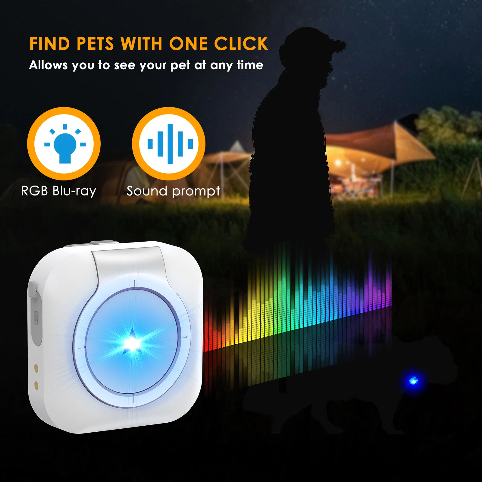 Mini 4G GPS Tracker Health Monitoring Cats Dogs Pet Anti-Lost Location Tracker Wellness Escape Alerts Waterproof for All Collar