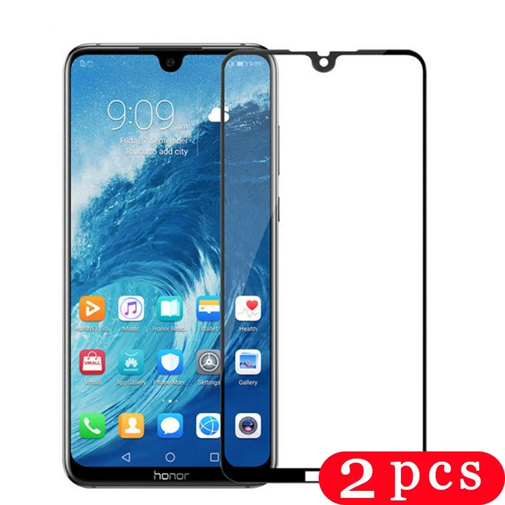 2Pcs Full Cover for Huawei Honor 8x Max 8s 8c 8 Lite 8a Pro Protective Film Tempered Glass Honor 9x Pro Phone Screen Protector