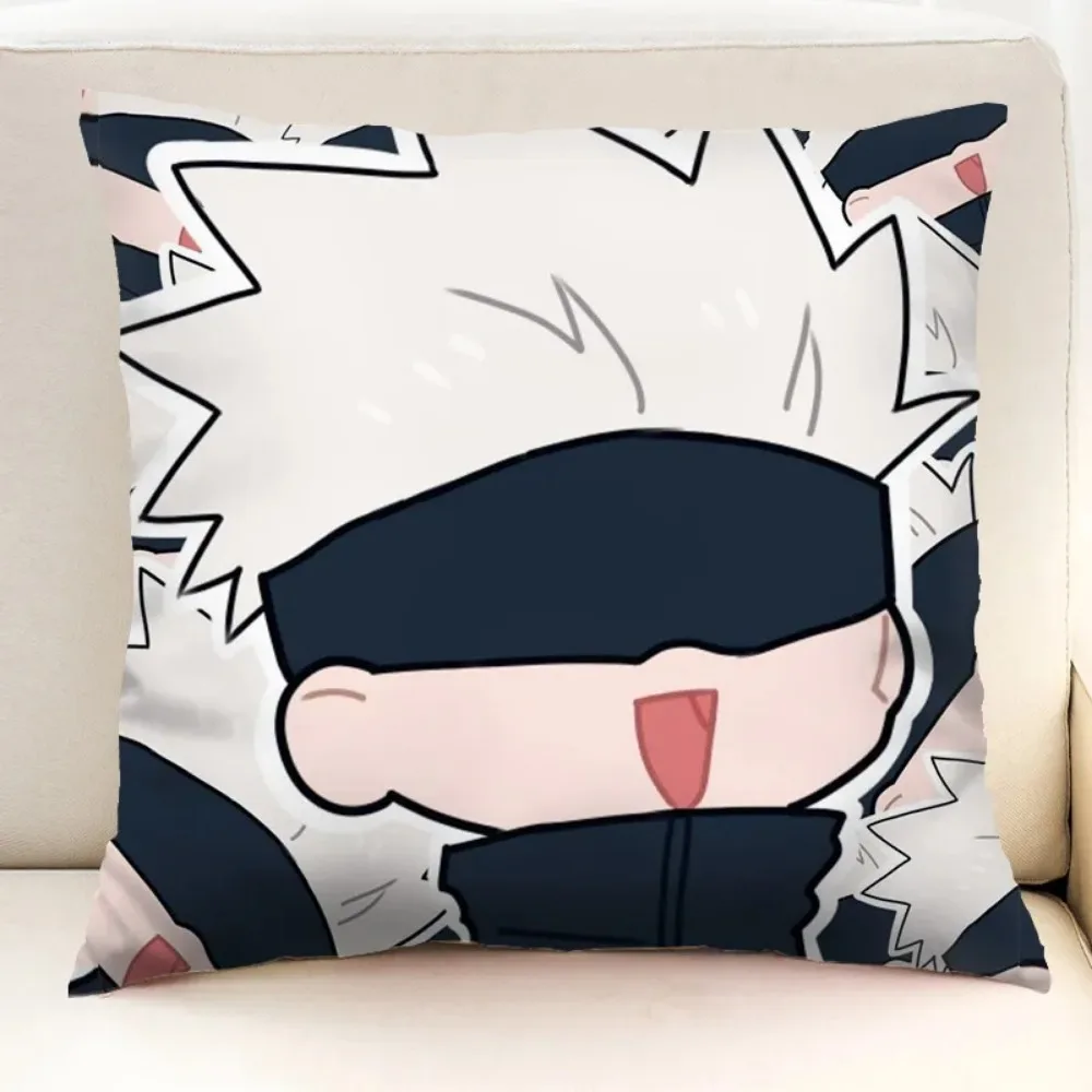 Jujutsu Kaisen Anime Figure Gojo Sukuna Kawaiii Soft Cushion Home Bedroom Sofa Chair Car Decor Gift for Boys Kid 45x45cm 18x18In