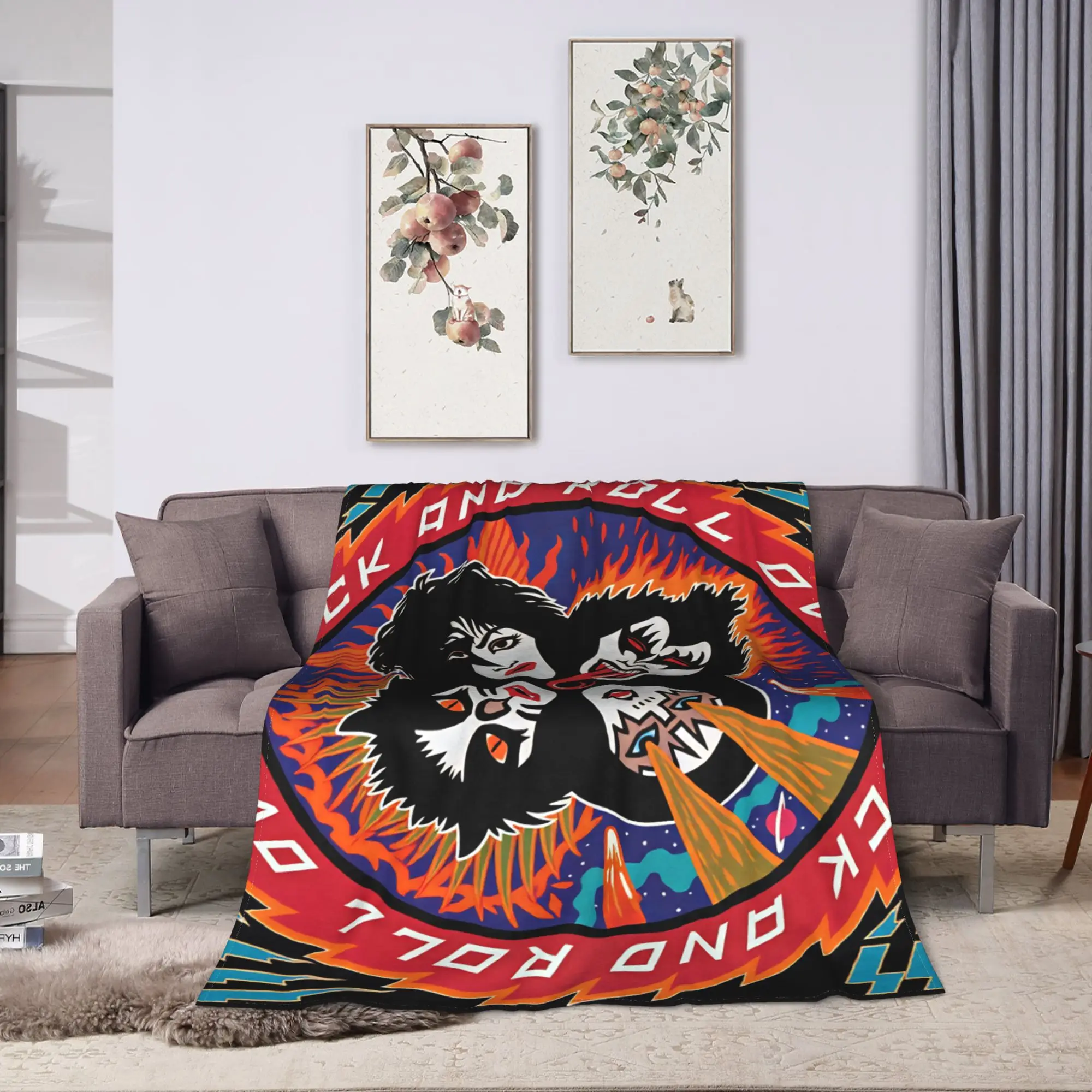 2026 KISS Rock Band Ace Frehley Album  Super Soft Blanket Travel Plush Bedding Throws Couch Bed Flannel Bedspread Sofa Bed Cover