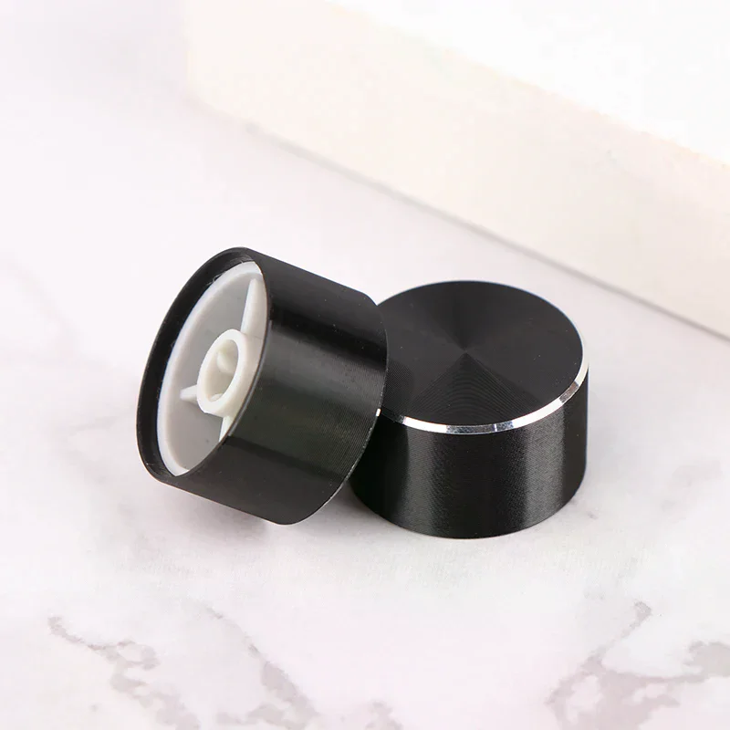 High Quality 1pcs 22x12mm 6mm D-type Shaft Hole Potentiometer Control Knob for Volume Tone Knobs Black for Daily Life & Work