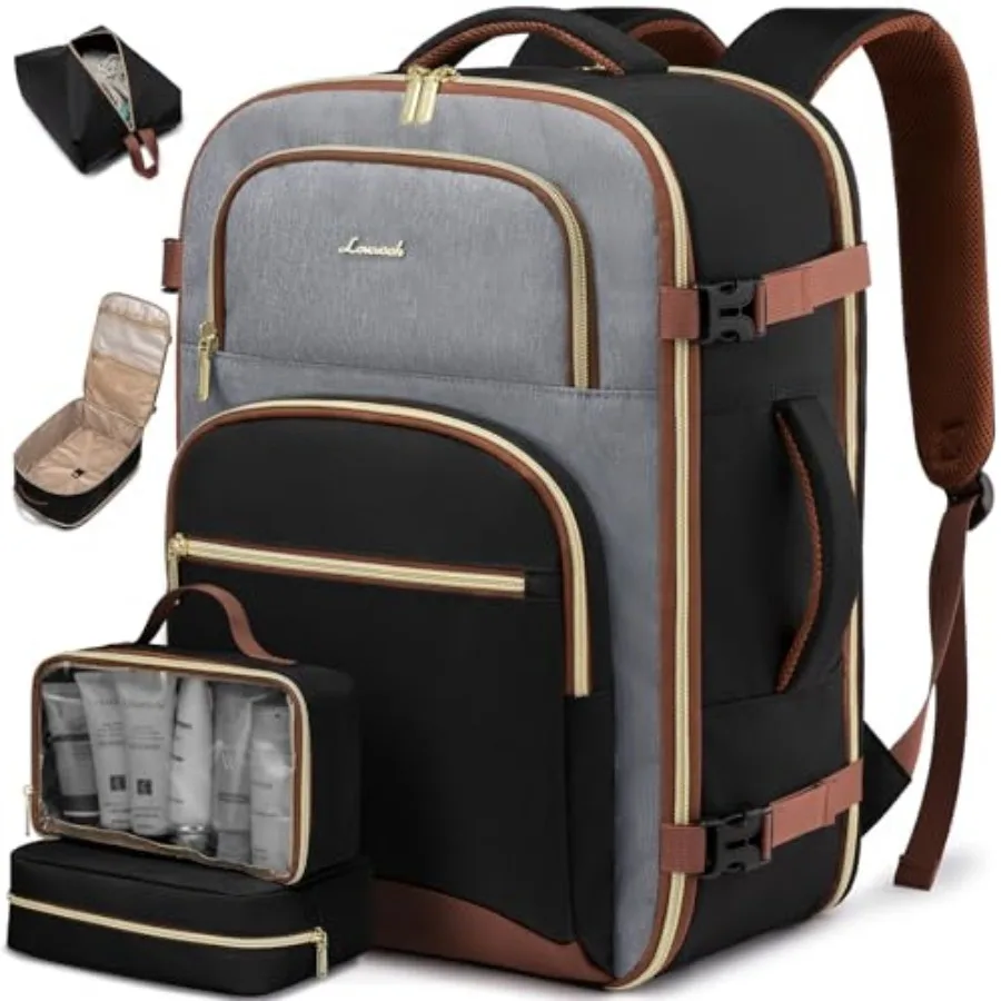 

Travel Essentials Carry on Backpack 40L Travels Backpack for Women, Waterproof TSA Personal Item Travels Bag Airline Flight App