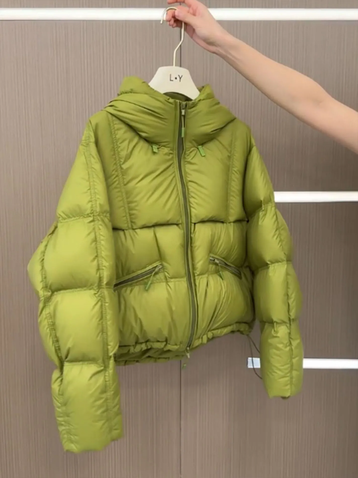 

Женское пальто Unique een ort Puffer Jaet, зима 202, новое высококачественное пальто из полиэфирного волокна, белое пуховое пальто с наполнителем