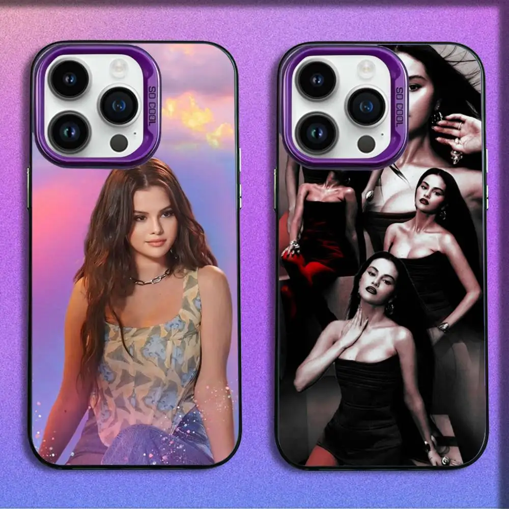 

S-Selena Singer G-Gomez Phone Case For iPhone 17,16,15,14,13,12,11,Pro,Max,Plus,E,SE4,Air,Mini Purple IMD Box