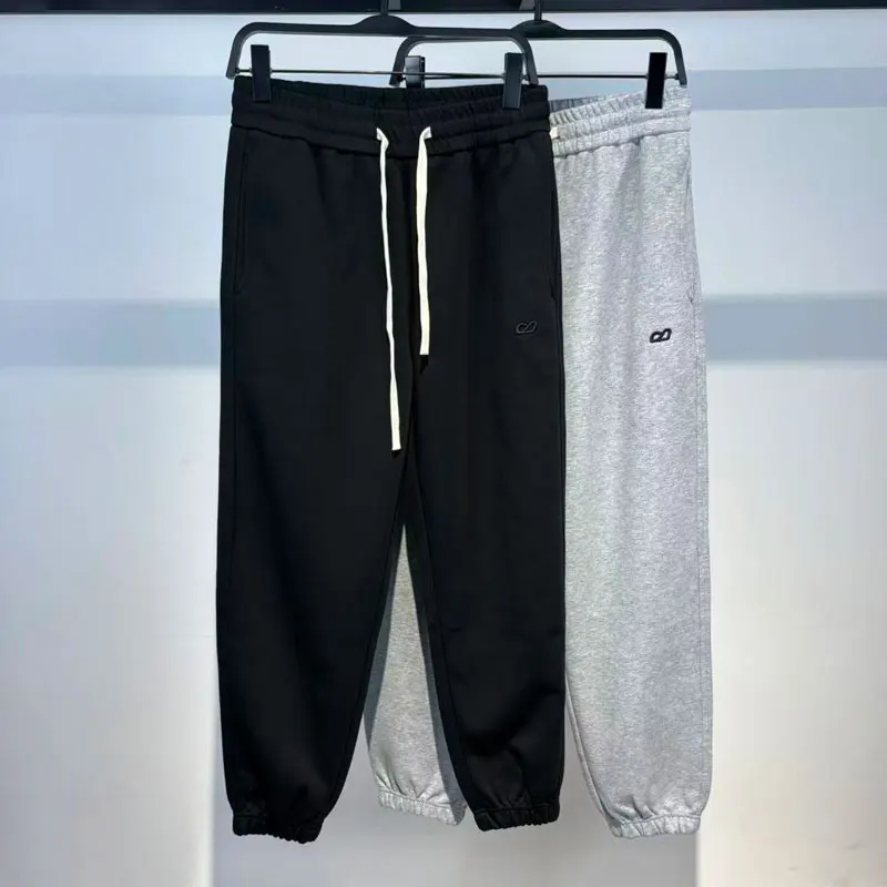 

Fashionable Embroidered Drawstring Casual Sports Pants Loose Fit Cotton Youth Street Style Loose Leggings Spring Autumn Men's...