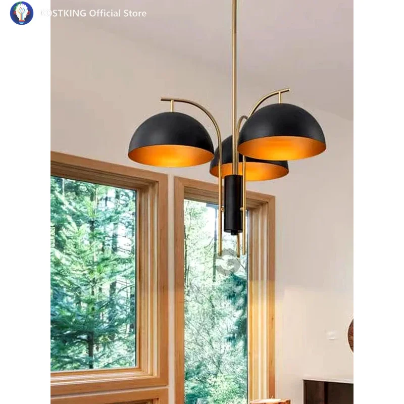 Medieval Mushroom Neoclassical Pendant Lights Living Room European Designer LED Chandeliers Lighting Fixtures Bedroom Lustre