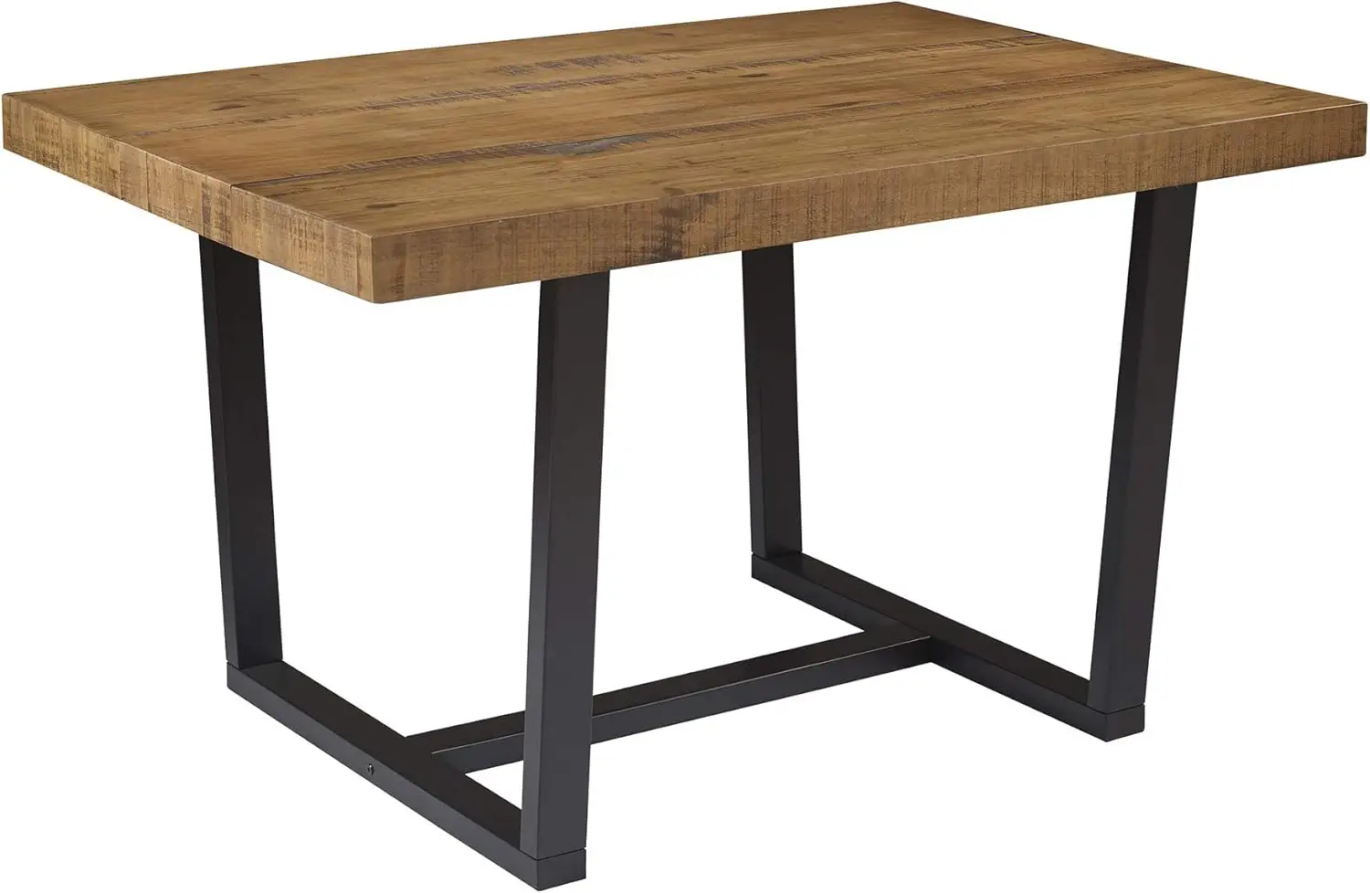 

Edison Andre Modern Solid Wood Dining Table, 52 Inch, Rustic Oak