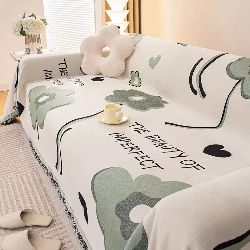 

Flower pattern Chenille sofa cover,anti cat scratch sofa towel,all-season universal sofa furniture protection cloth S090