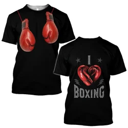 Boxing Training T-shirt Quick Dry Loose Casual Sports Tough Guy Style Men Round Neck Short Sleeve Oversized Comfortable Clothing