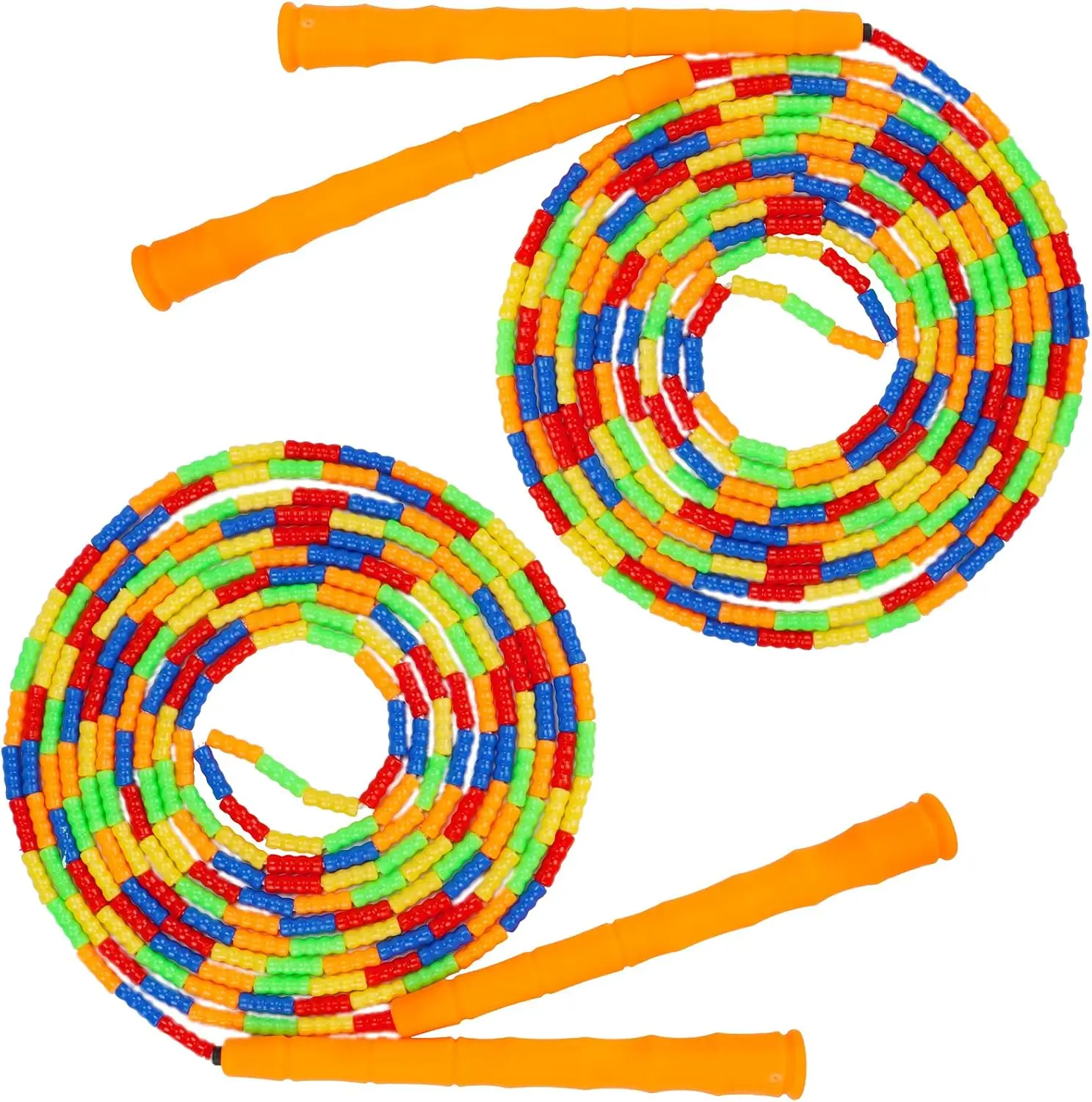 

Двойная скакалка Double Dutch 16 футов, регулируемая, для детей и взрослых, с мягкими бусинами, длинная скакалка для 4-5 человек