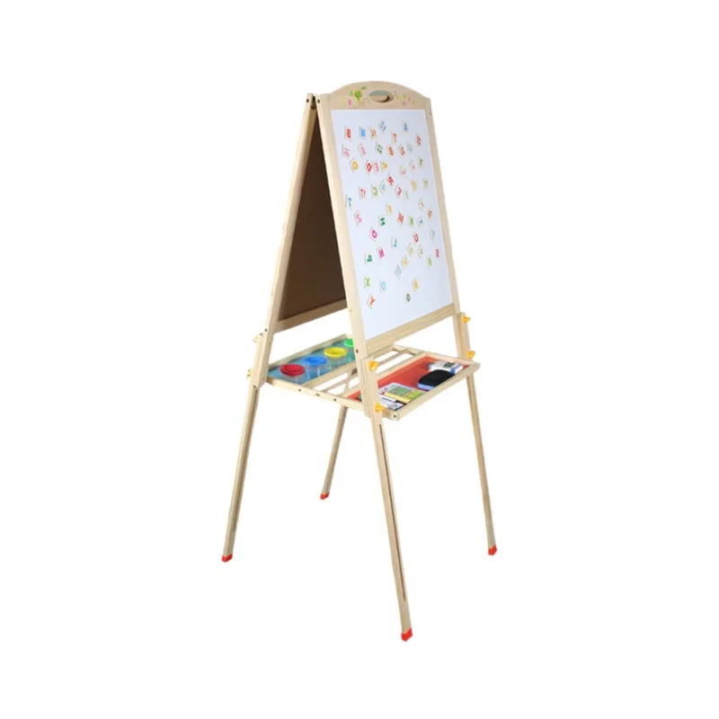 Montessori Holz Hebe doppelseitige Tablet Magnetische Malerei Große Zeichenbrett Sensorischen Spielzeug kinder Magische Tafel Geschenk