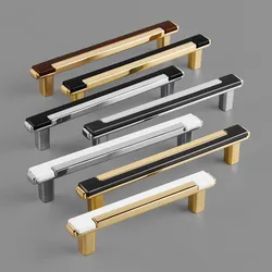 Cabinet Knobs Kitchen Handle Modern Fashion Drawer Knobs Pulls Black Chorme Sliver Furniture Handle Door Hardware Free Shipping