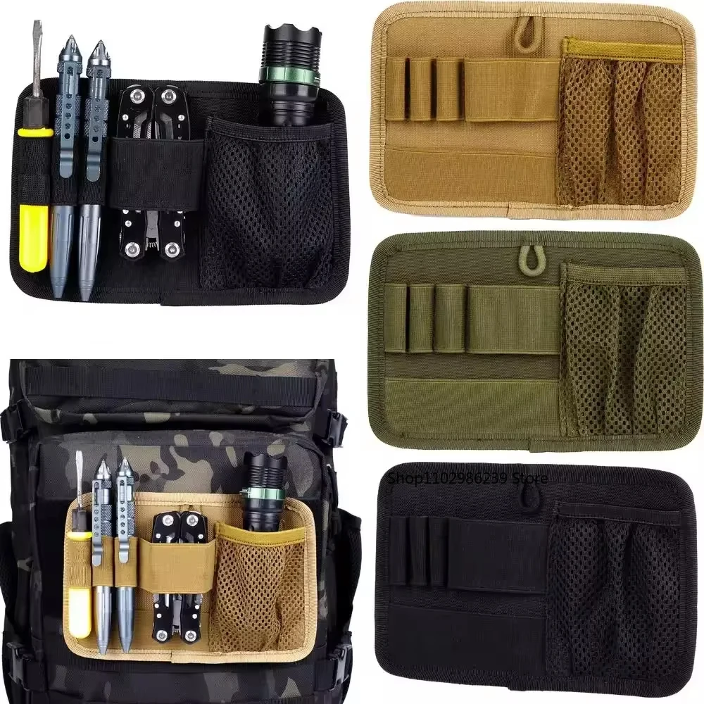 Tactical Bag Insert Panel Organizer, Utility Admin Panel Hook and Loop Modular Organizer with Hook Fasteners for Packs Backpack
