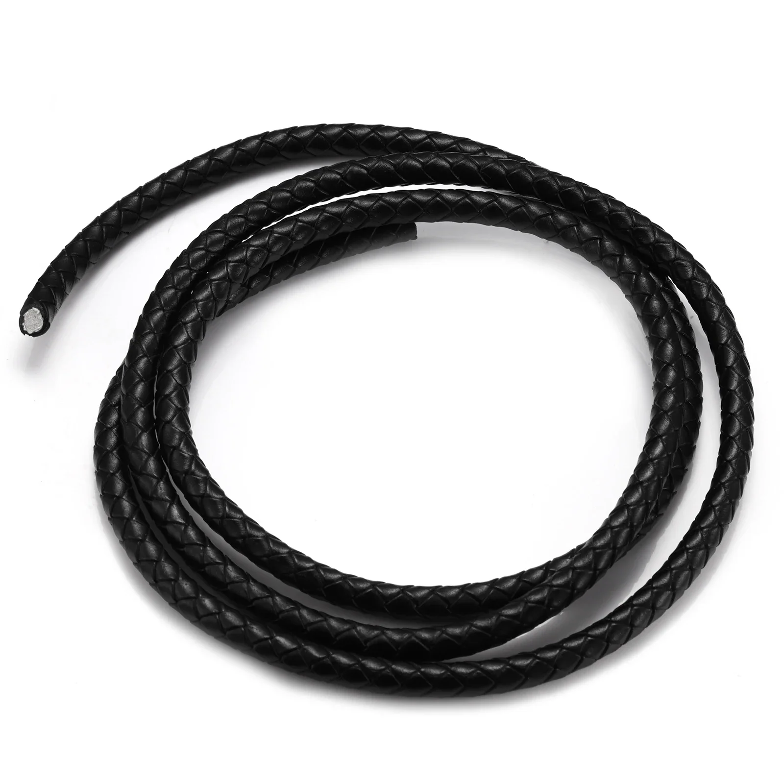 1Meter 6mm 8mm Round Braided Leather Cord String Rope For Women Men Bracelet Jewelry Craft Making DIY Finding Accessories