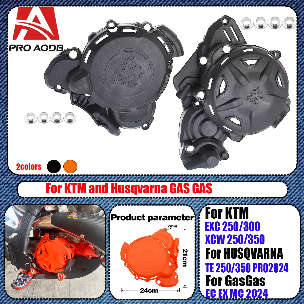 

Engine Ignition Clutch Cover Protector Guard 2025 For KTM EXC250 EXC300 XCW250 XCW300 For Husqvarna TE 250 300 PRO GasGas MC EX