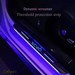 LED Welcome Pedal Car Scuff Plate Pedal Door Sill Pathway Light for Volvo XC60 XC 60 Customized USB 7 Colorful Ambient Light