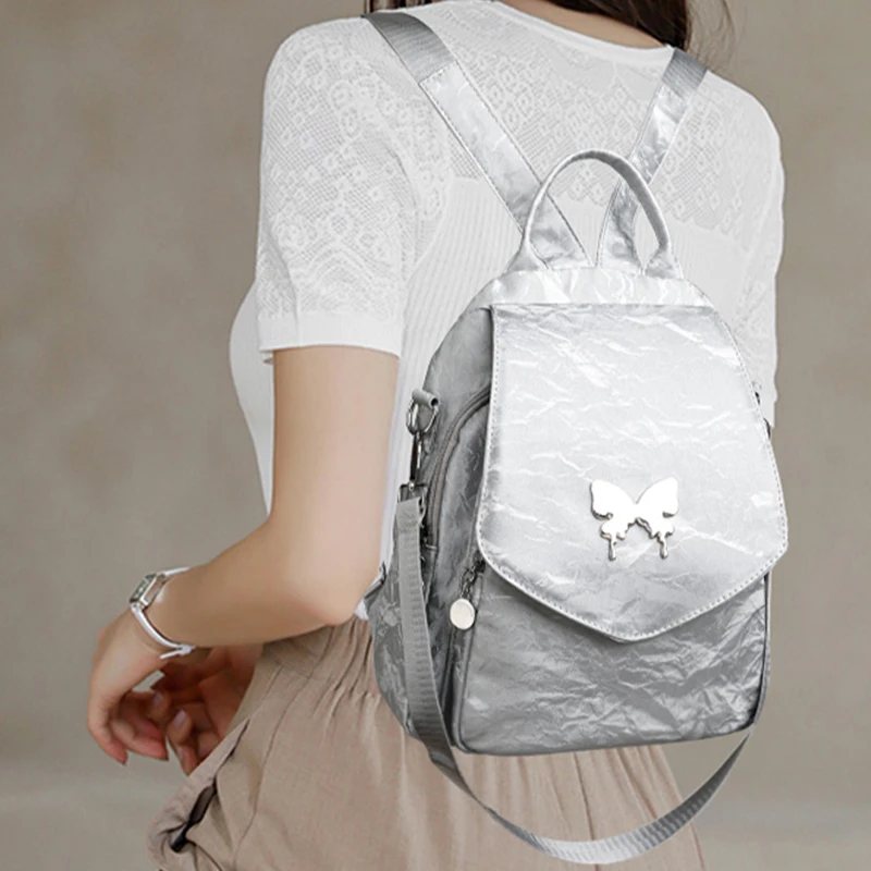 Fashion Backpack 2024 New Versatile Backpack For Women High Quality Leather Knapsack Light Luxury Commuting Simplicity Femininas