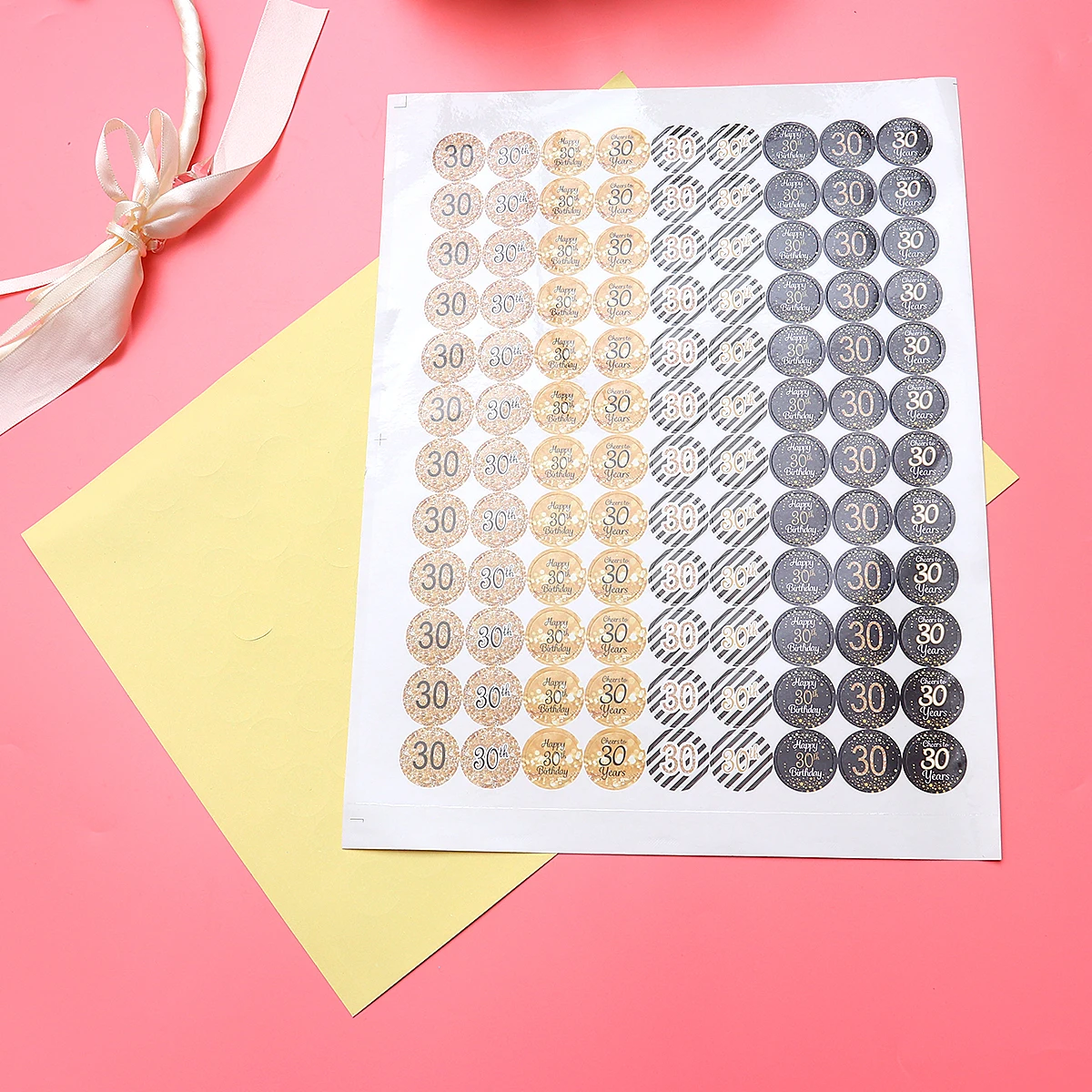 

2 Sheets Digital Stickers Birthday Decor Anniversary Number for Party Chocolate