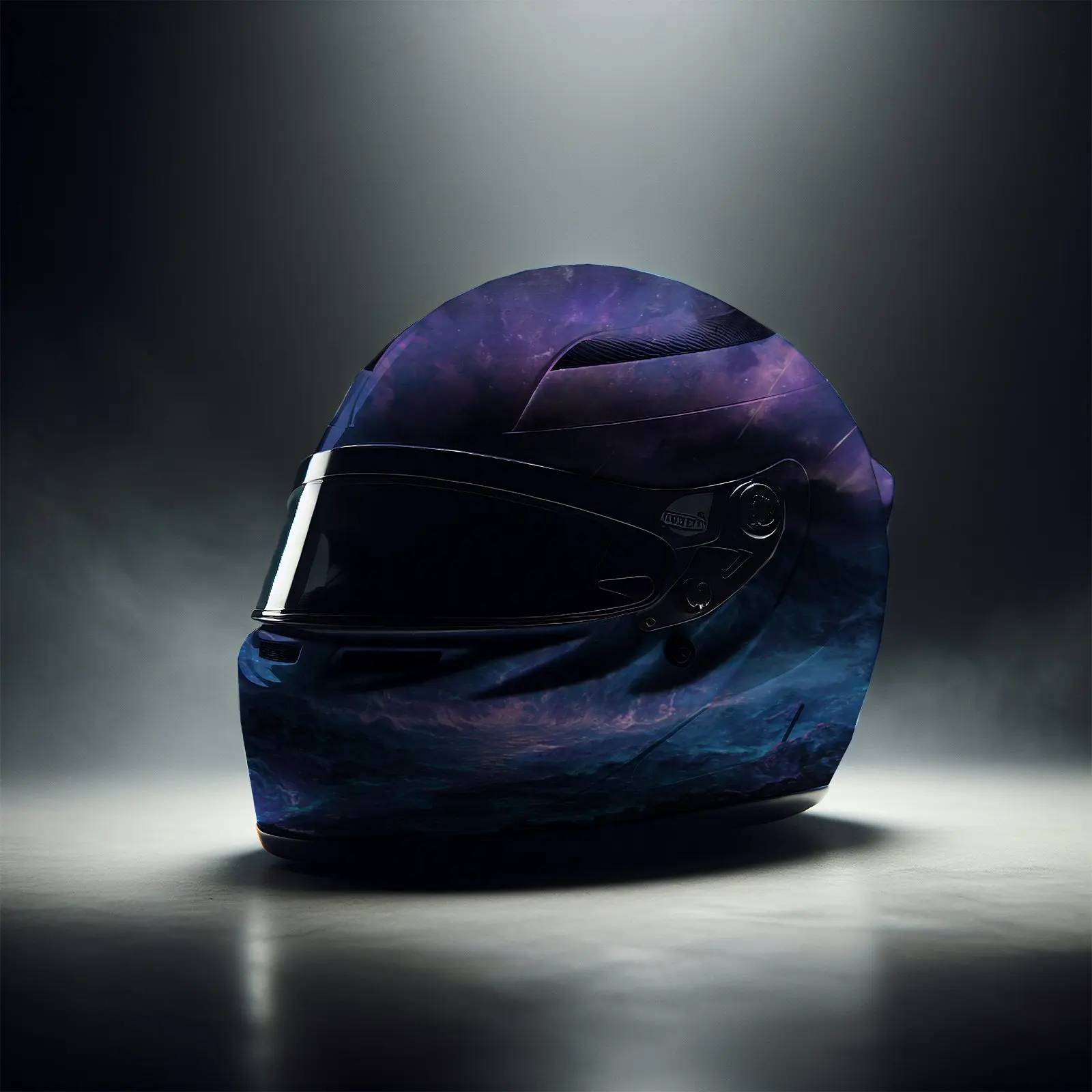 Purple Mountains and Starry Sky Full Face Helmet Decals - Durable and Waterproof PVC, self-adhesive Motorcycle Racing Helmet Aes view 5