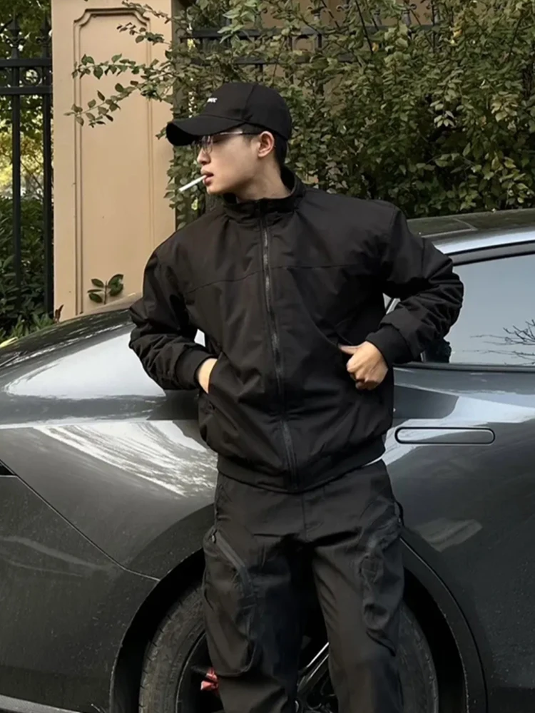 

Мужская зимняя куртка-пилот из утолщенного хлопка, модная городская свободная куртка в бейсбольном стиле, водонепроницаемая, с полиэстеровым наполнителем