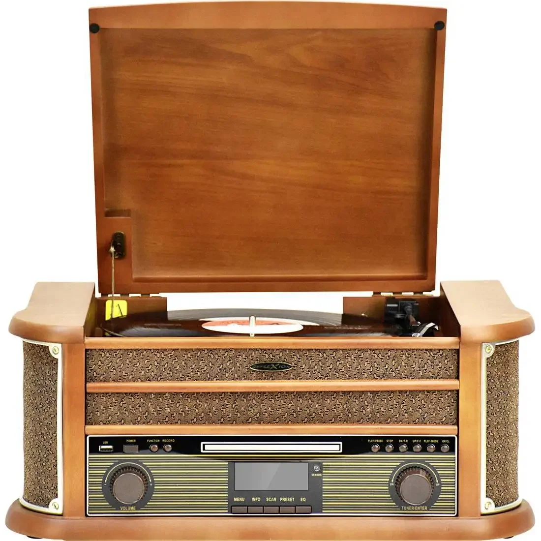 HIF DAB Vintage Stereo System DAB FM Disc Phonograph Cassette Bluetooth
