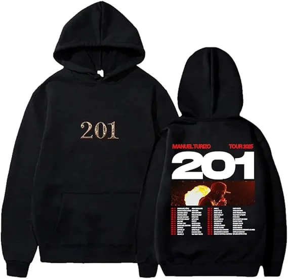 Manuel Turizo 201 World Tour Merch Hoodies Long Sleeve Sweatshirts Women Men Fashion Streetwear Pullovers