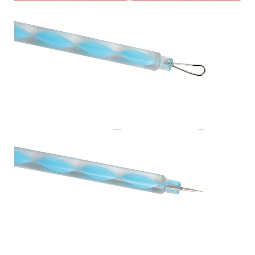 vvocci 1pcs Double-headed Rotating Comedone Extractor Extractor Acne Needle Portable Colorful Blackhead