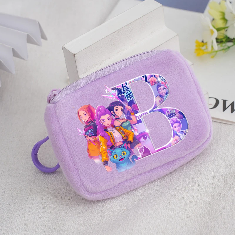 K Pop Demon Hunters Mini Coin Purse Boy Anime Figure Small Wallet Bags Portable Cute Change Storage Bag Women Girl Birthday Gift