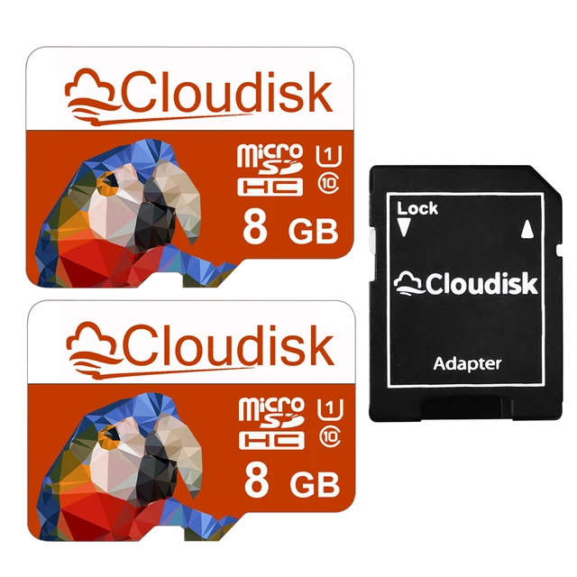 2 szt. Cloudisk Micro SD 1GB C4 Karta Pamięci Flash 4GB 2GB C6 Karty Microsd 128MB 256MB TF Mini SD z Adapterem Czytnika w Prezencie