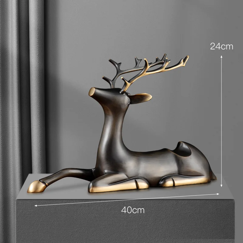 Copper Deer Wine Rack Desktop Entrance Bedroom TV Cabinet Wine Cabinet Living Room Decoration Home Accessories